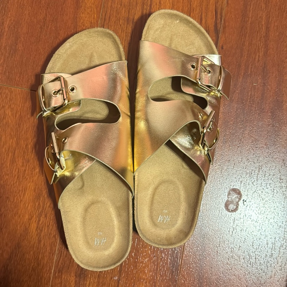 Silver metallic brand new H&M sandals